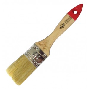 Ίσιο πινέλο 1,5″ με φυσική τρίχα και ξύλινη χειρολαβή